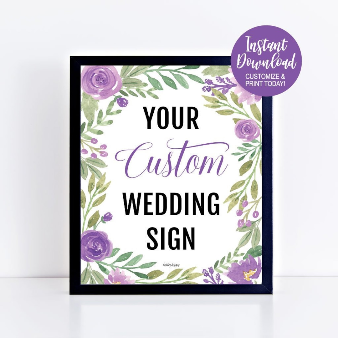 DIY Wedding Signs Printables, Wedding Signage Download, Wedding Signs ...