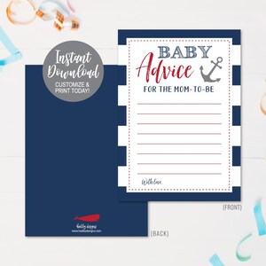 Tarjetas de consejos y predicción de baby shower, consejos de baby shower para mamá, regalo de baby shower para mamá, tarjetas de consejos para bebés, diseños Hadley