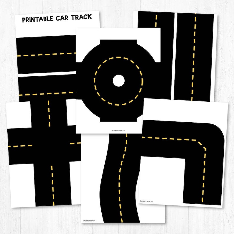 Race Car And Track Printable