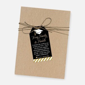 Graduation Party Favor Tag Template - Graduation Favors For Guests, Graduation Favor Tags, Graduation Favor Bags, Graduation Favor Boxes