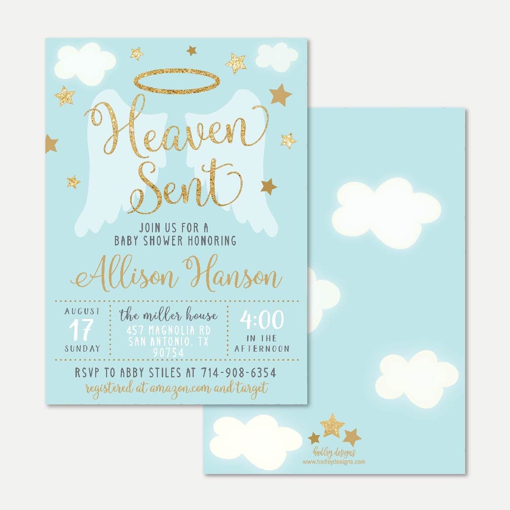 Angel Boy Baby Shower Invitation Template Affordable Baby Etsy Angel Boy Baby Shower Invitation Template Affordable Baby Etsy