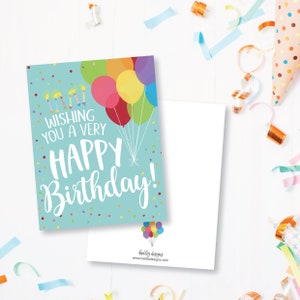 Download digital instantâneo, cartão de aniversário para impressão para ela, cartão de feliz aniversário para impressão, cartão comemorativo, cartão de aniversário faça você mesmo, cartões para impressão,