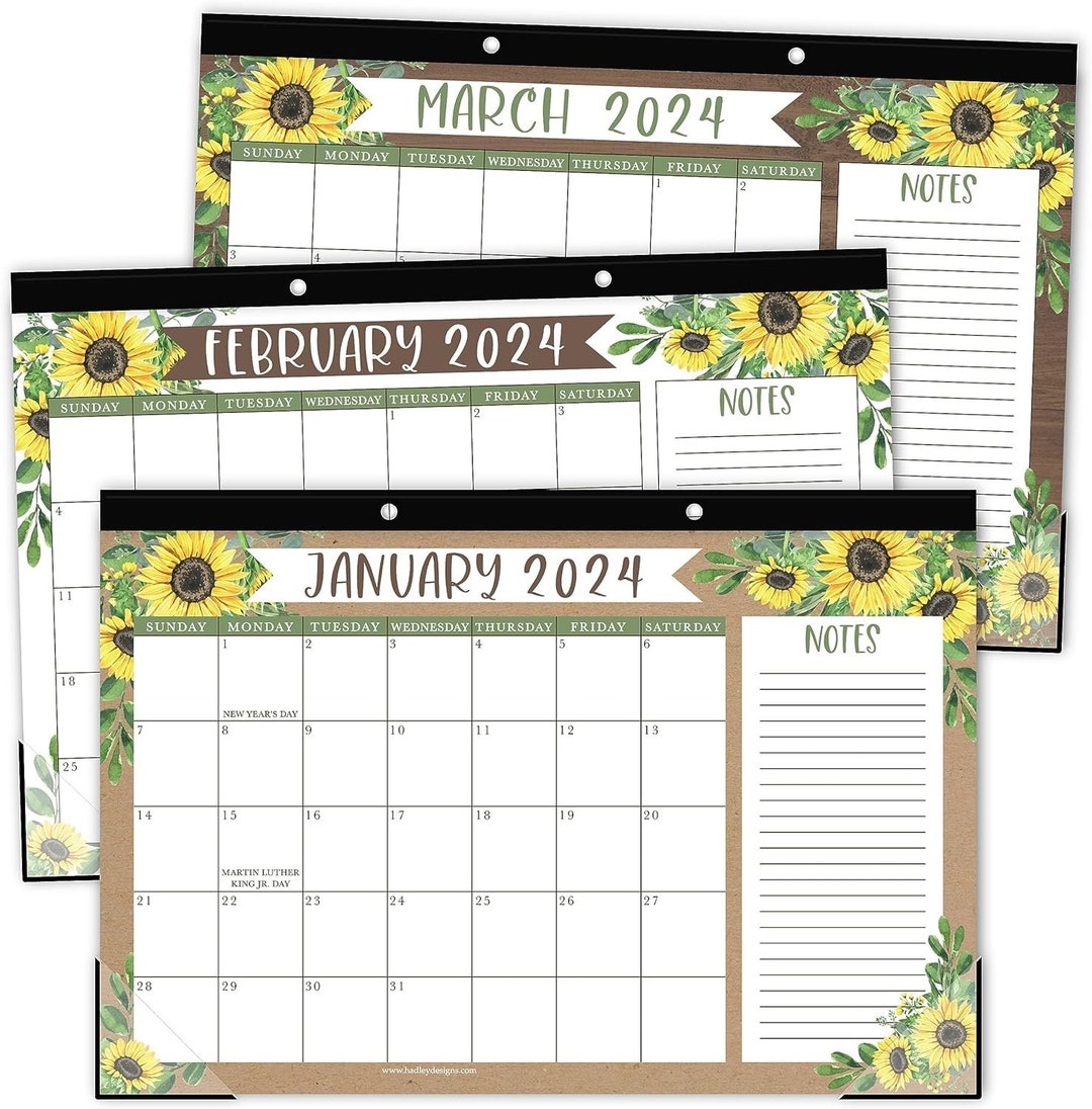 Sunflower Desk Calendar 20242025 Homeschoolers Calendar Production