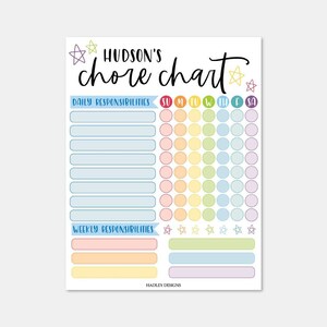 Chore Chart for Refrigerator, Chore Chart for Multiple Kids, Chore Chart Game, Chore Chart Kids Printable, Chore Chart Label Printables image 2