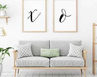 Wall Prints Set of 2, Wall Decor Quotes, Printable Wall Decor Over The Bed, Poster Set, Calligraphy Printable, Digital Art Print