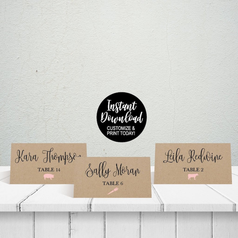 Printable Place Cards for Tables DIY Place Cards Template For Wedding Place Cards Wedding Templates Wedding Place Card Meal Choice Icon