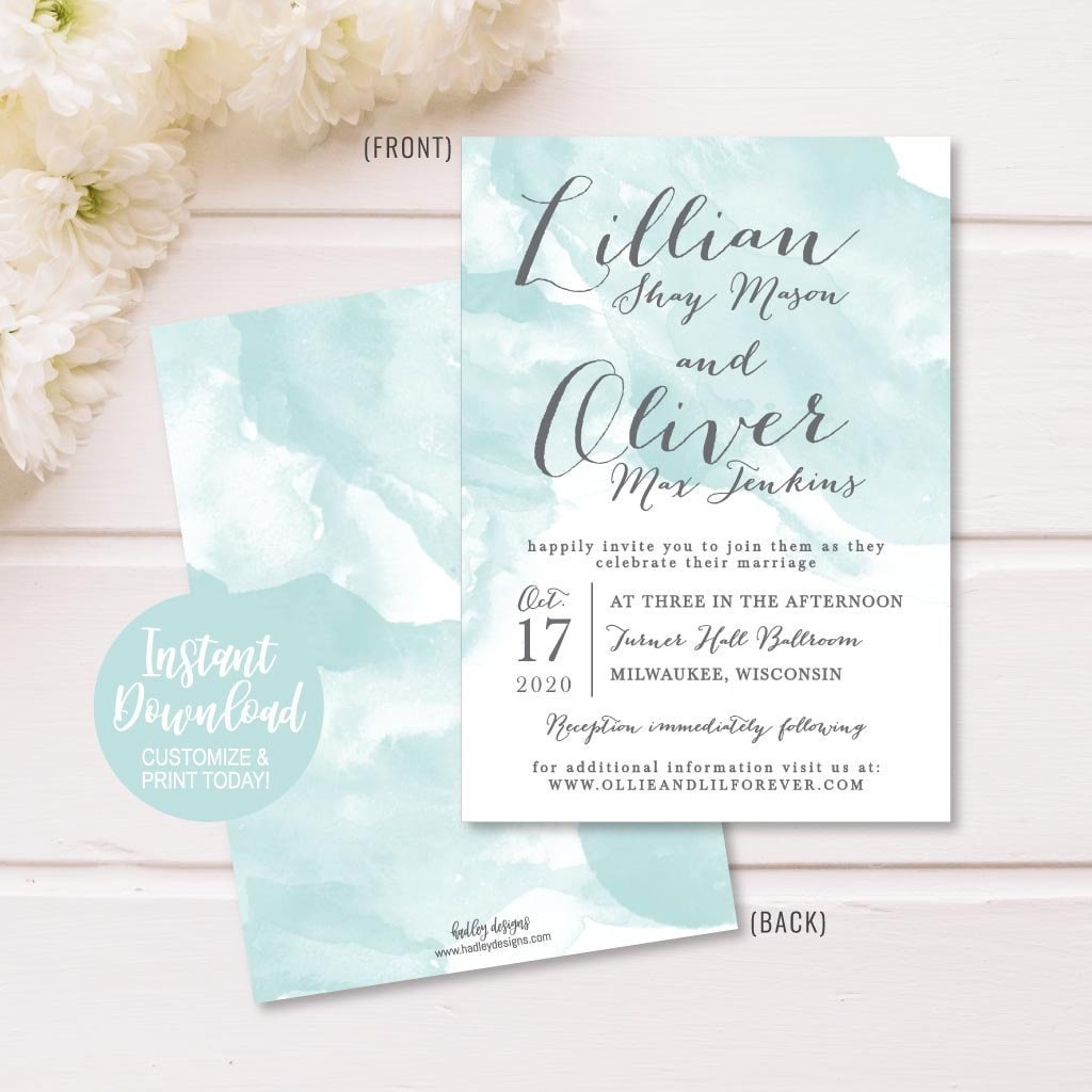 Wedding Invitations Kits Printable Affordable Wedding Etsy UK Wedding Invitations Kits Printable Affordable Wedding Etsy UK