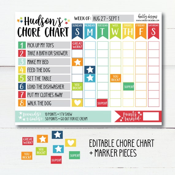 Kids Job Chart Template