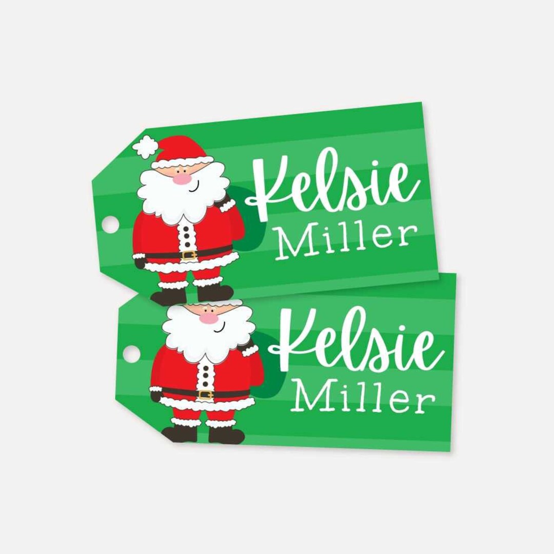 Christmas Name Cards Template Christmas Name Tags Christmas Etsy