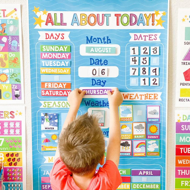 Morning Circle Time Board Template Preschool Daily Calendar Etsy