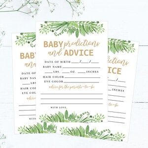 Cartes de prédiction de bébé fille Mad Libs, cartes de prédiction de bébé imprimables, modèle de cartes de prédiction de bébé, prédictions pour bébé, jeu de douche de bébé