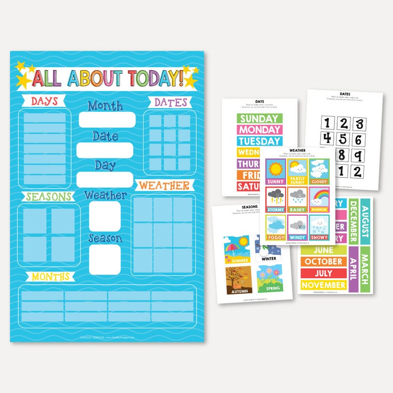 Morning Circle Time Board Template Preschool Daily Calendar Etsy