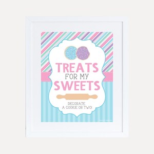 Cookie Table Sign Printable, Cookie Decorating Party Decorations Template, Decorate Your Own Cookie Print, Editable Birthday Cookie Poster