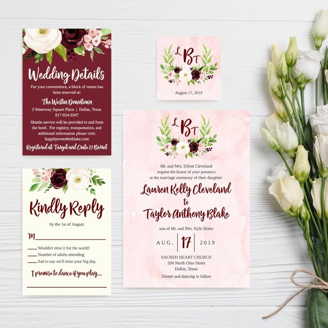 Wedding Invitations With Rsvp Cheap Wedding Invitation Templates