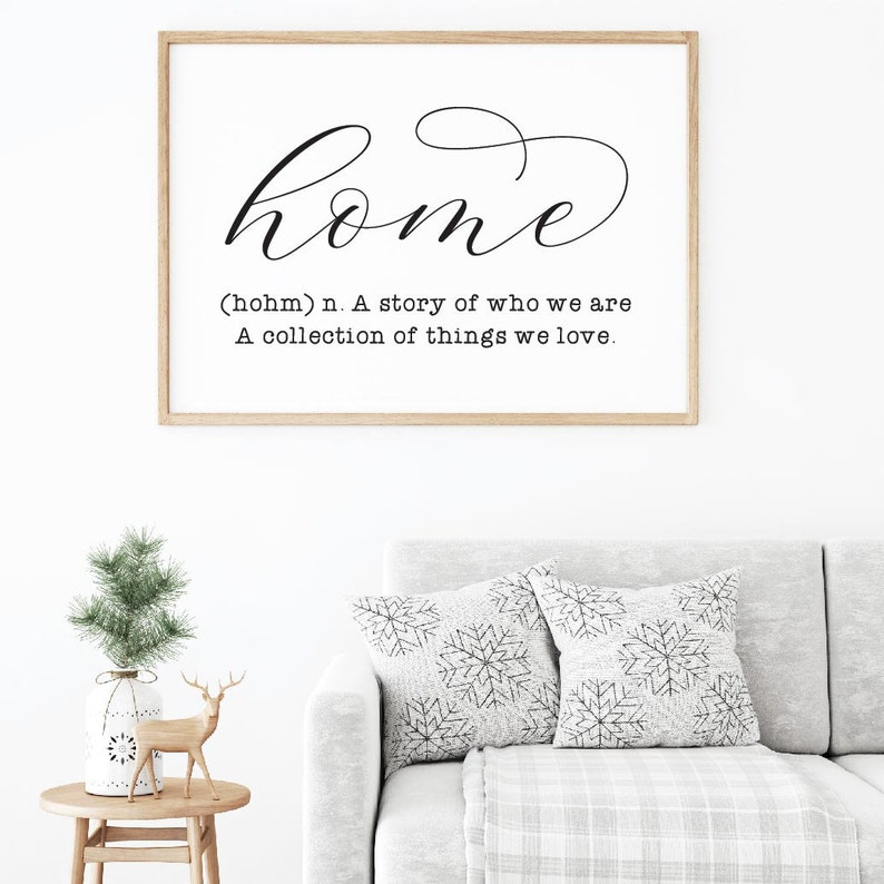 Home Definition Home Decor Sign Template Printable Wall Art - Etsy