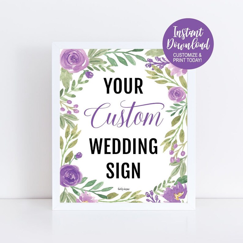 DIY Wedding Signs Printables Wedding Signage Download | Etsy