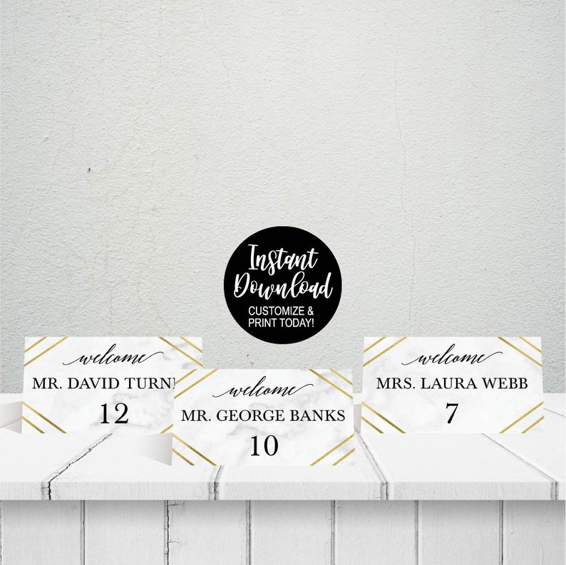 Place Cards Template for Weddings Editable Place Cards Template Escort Cards Wedding Place Cards Download Tent Place Cards Wedding