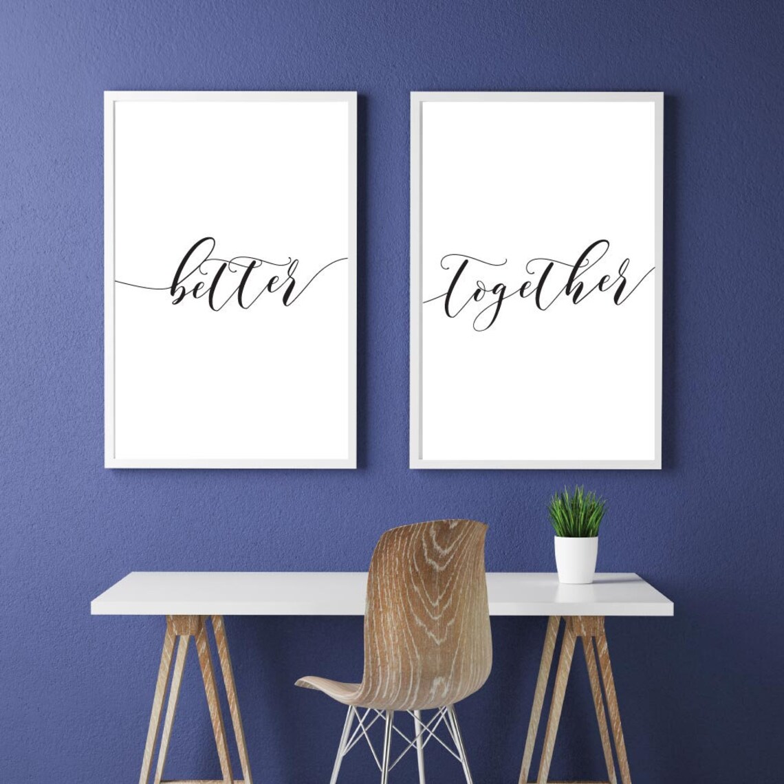Better Together Wall Art Set of 2Set of 2 Printable | Etsy