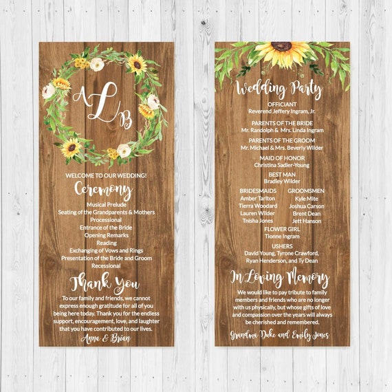 Wedding Programs Catholic Wedding Programs Cheap Wedding Program