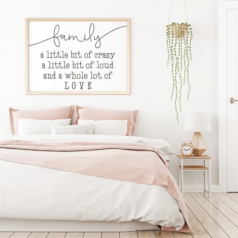 Family A Little Bit of Crazy Home Decor Wall Art Bedroom Etsy