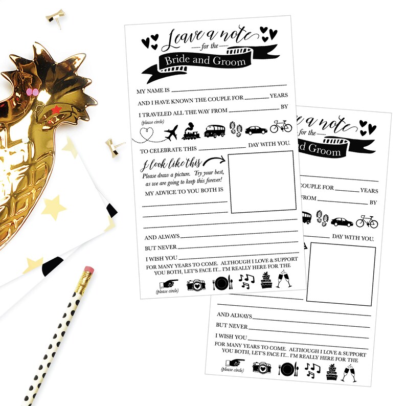 Funny Advice Cards For Wedding Reception Cheap Wedding Advice Etsy
