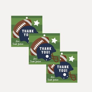 Football Baby Shower Thank You Favor Tags Template -Thank You Favor Tag Baby Shower, Thank You Favor Tag Printable, Shower Thank