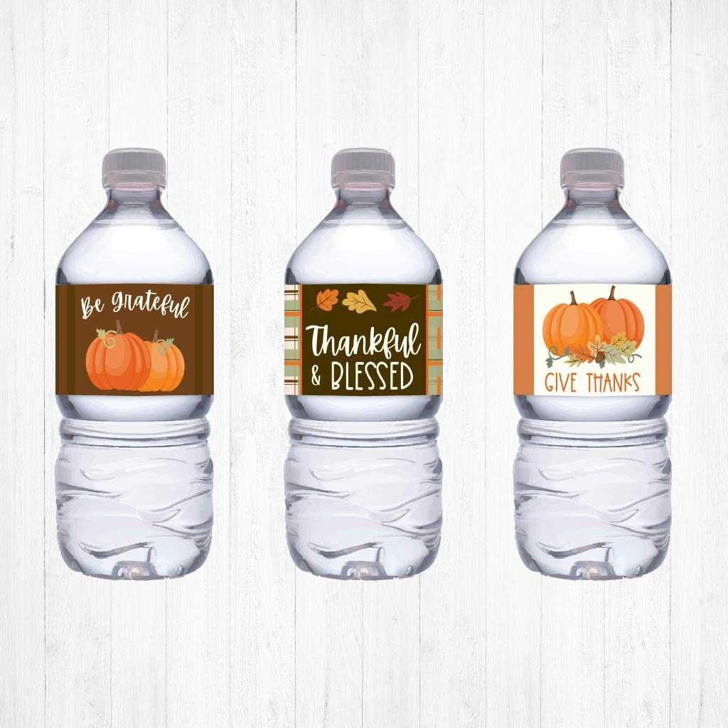 Fall Label Jar Fall Party Bottle Label Template - Fall Label Template, Thanksgiving ...