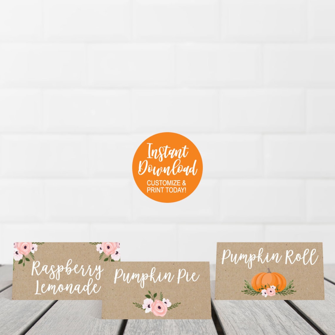 Printable Food Tent Cards Food Tent Labels Editable Etsy