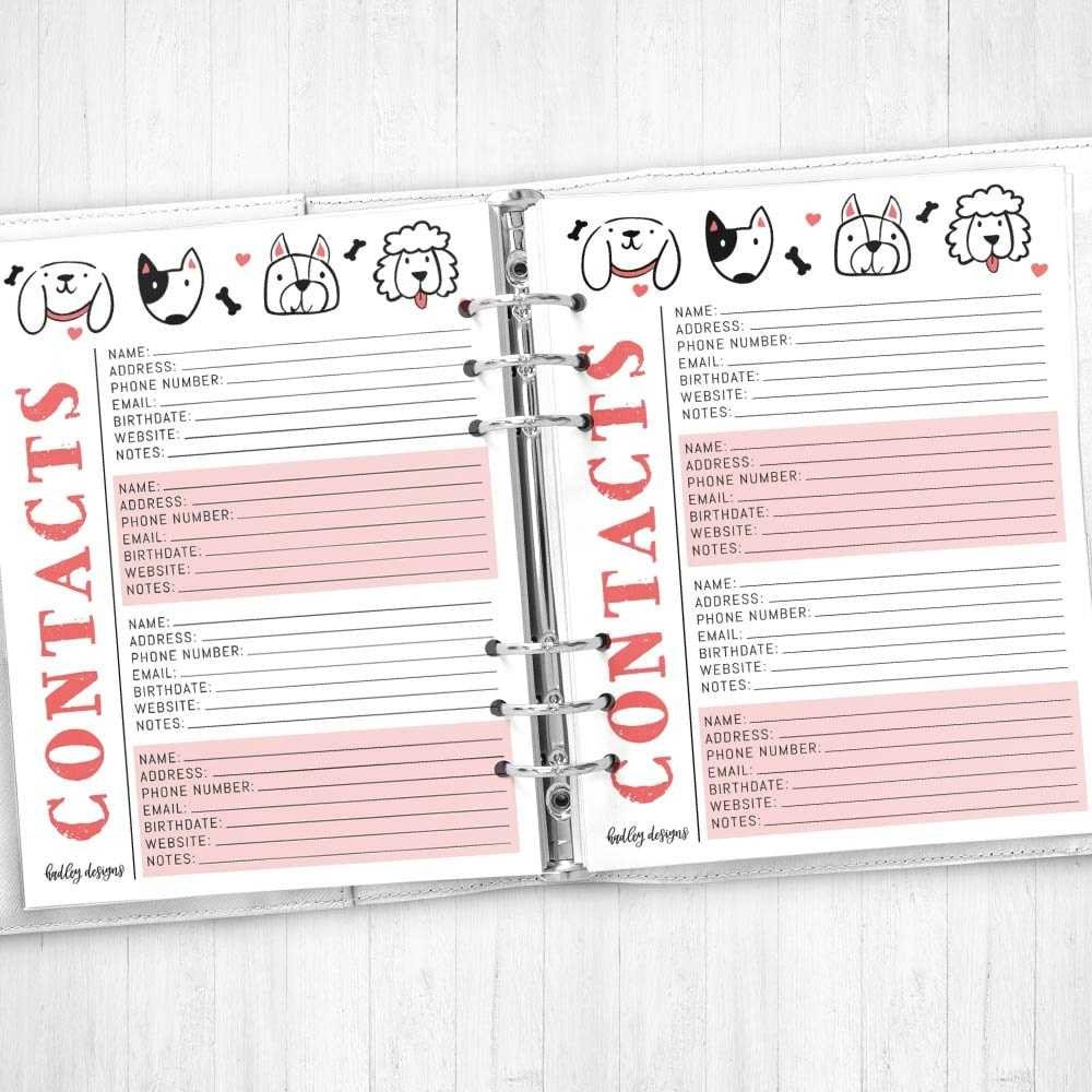 Address Book Template Cute Address Book Printable Address Etsy