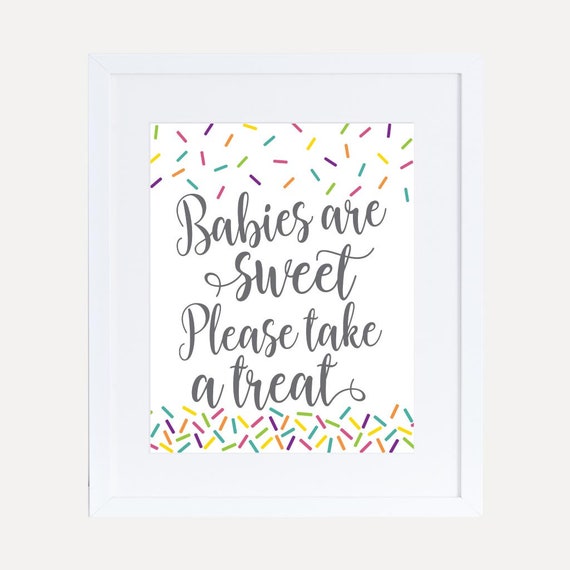 Sprinkle Baby Shower Treat Sign Template Baby Boy Shower Etsy