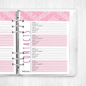 Address Book Template Cute Address Book Printable, Address Book Inserts ...