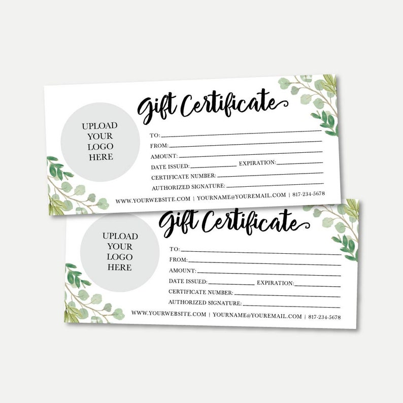 Greenery Reward Certification Template - Printable Reward Certification PDF, Printable Present Card, Reward Certification Template, Present Card Template Do it yourself picture regarding Printable Gift Certificate Template known as Greenery Present Certification Template - Printable Present Certification PDF, Printable Present Card, Reward Certification Template, Present Card Template Do-it-yourself