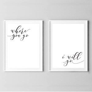 Bedroom Wall Art Set, Home Wall Printable, Digital Art Poster, Printable Women Gift, Calligraphy Wall Set, Inspirational Wall Quotes, DIY