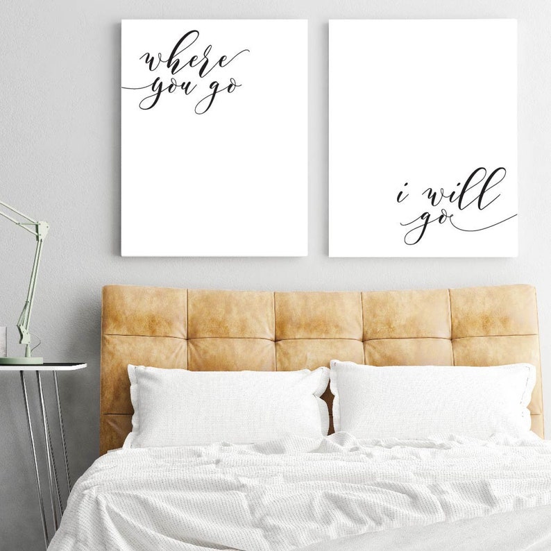 Bedroom Wall Art Set Home Wall Printable Digital Art Poster Etsy