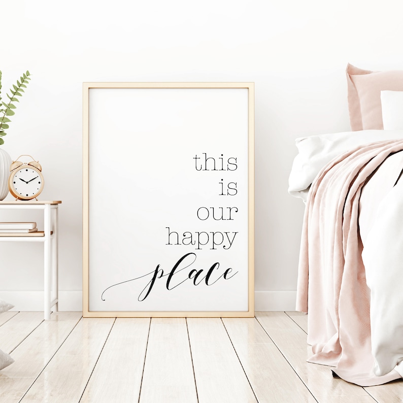 This is our happy place sign home decor wall art bedroom etsy