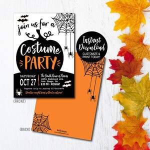 Halloween Bash Costume Party, Halloween Costume Party Invite, Costume Kids Invite, Dress up Party, Instant Download, PDF, Hadley Designs