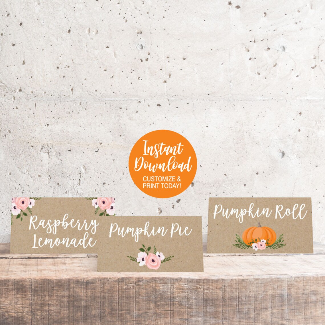 Printable Food Tent Cards Food Tent Labels Editable Etsy