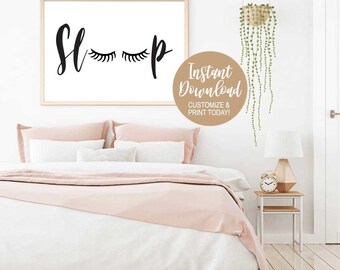 Slaapkamer muur decor voor vrouwen, slaapkamer teken paar, slaapkamer teken voor meisje, slaapkamer teken met citaat, Master Bedroom Decor, Over the Bed Art
