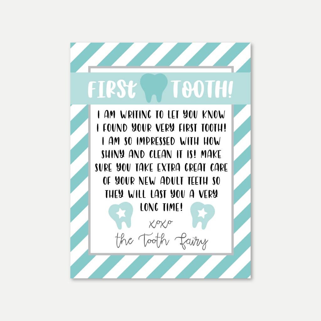 tooth fairy letter template for boy