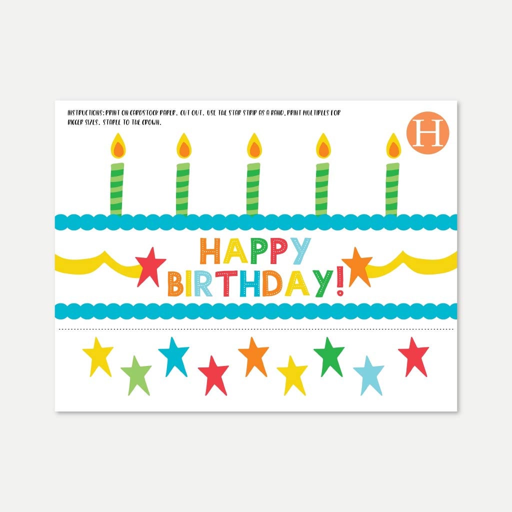 Birthday Crown Free Printable Pdf