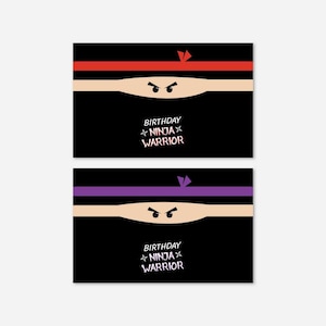 Ninja Kids Party Juice Box  Wrapper Template - Juice Box Wrapper Template, Editable Juice Box Wrapper Birthday, Printable Juice Wrapper Box