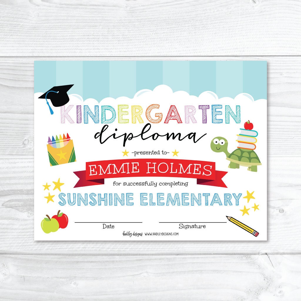 editable preschool diploma printable preschool graduation etsy