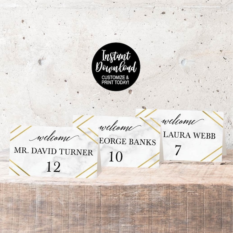 Place Cards Template for Weddings Editable Place Cards Template Escort Cards Wedding Place Cards Download Tent Place Cards Wedding