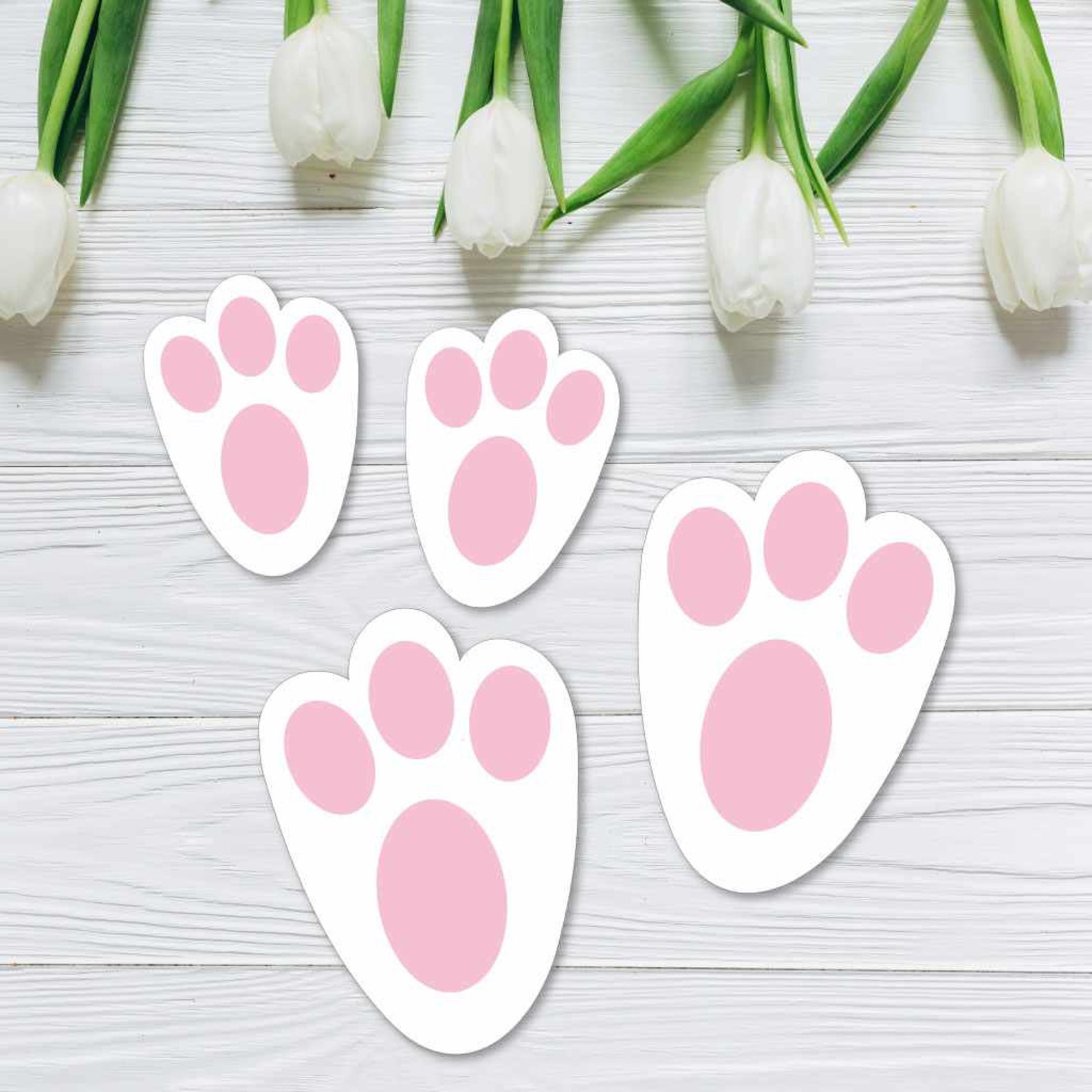Easter Bunny Footprint Template Easter Bunny Printables Etsy