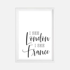 I See London I See France Wall Art Template - I See London I See France Printable Sign, I See London I See France Wall Decor