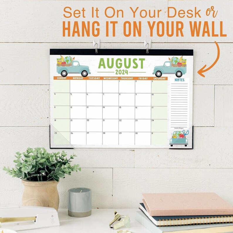 Cute Trucks Desk Calendar 20242025 Homeschoolers Calendar Production