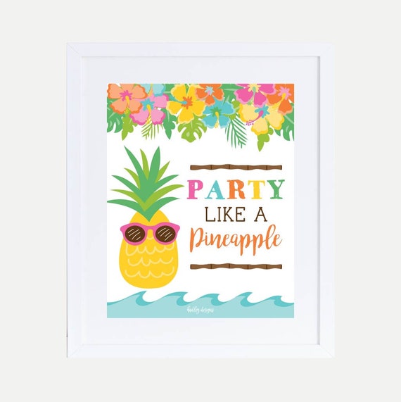 Luau Party Quote Sign Template Luau Printable Birthday | Etsy