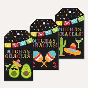 Fiesta Baby ShowerThank You Favor Tags Template - Favor Tag Baby Shower, Thank You Favor Tags Printable, Baby Shower Thank You Tag Editable
