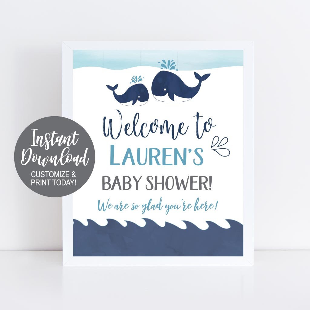 Editable Baby Shower Sign Digital Decor Editable Baby Shower | Etsy