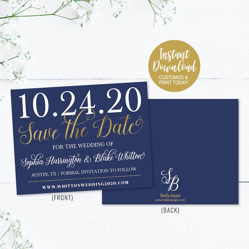 Save The Dates Online Wedding Save The Date Card Printable DIY Wedding Save The Dates Cards Online Save The Date Template Online